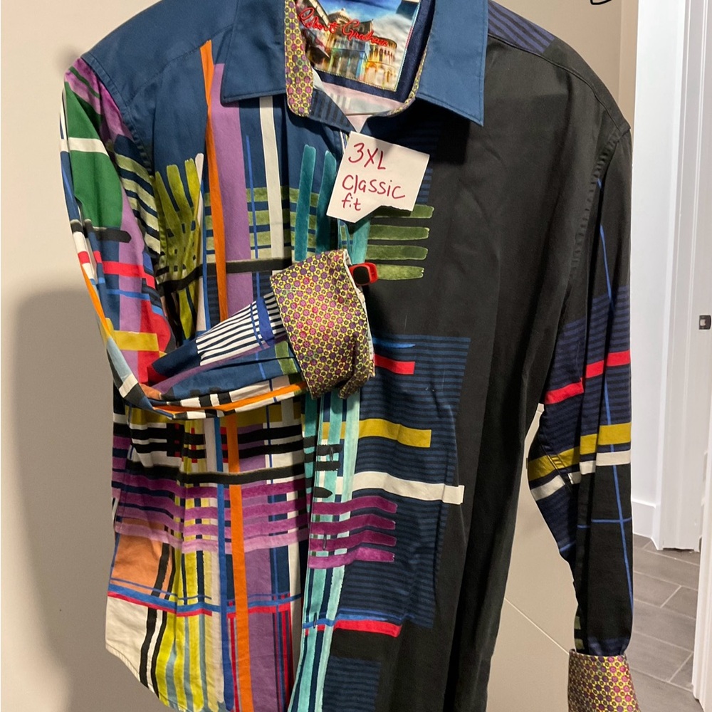 Robert Graham Multicolor Geometric Men's Shirt